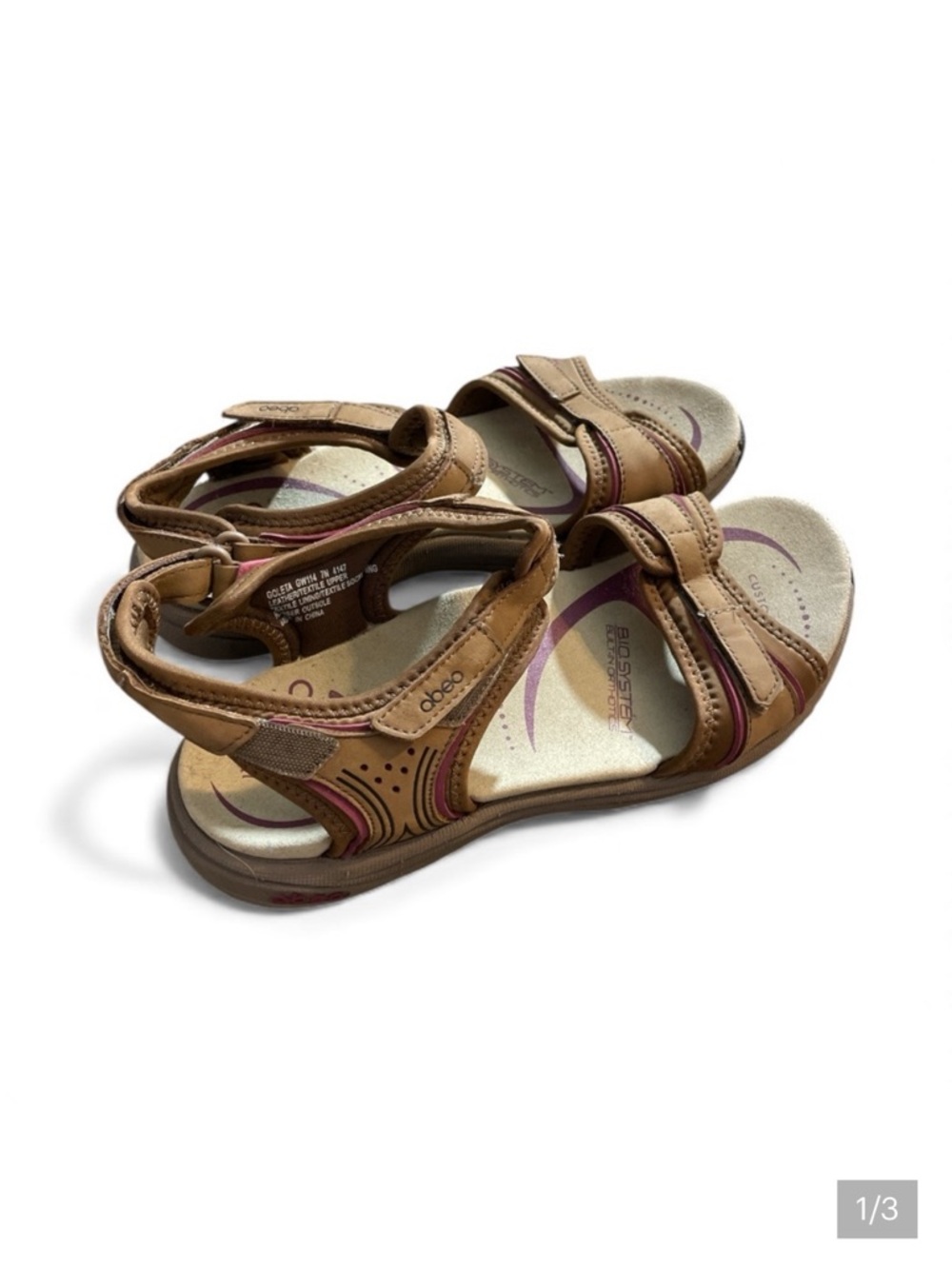 G9- Obeo Goleta size 7 leather upper Women's Brown Sandals
